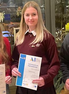 SHS Student Angelina Sewell to Represent Midlands at EU Parliament