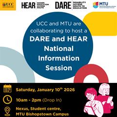 DARE & HEAR National Information Session – MTU Bishopstown