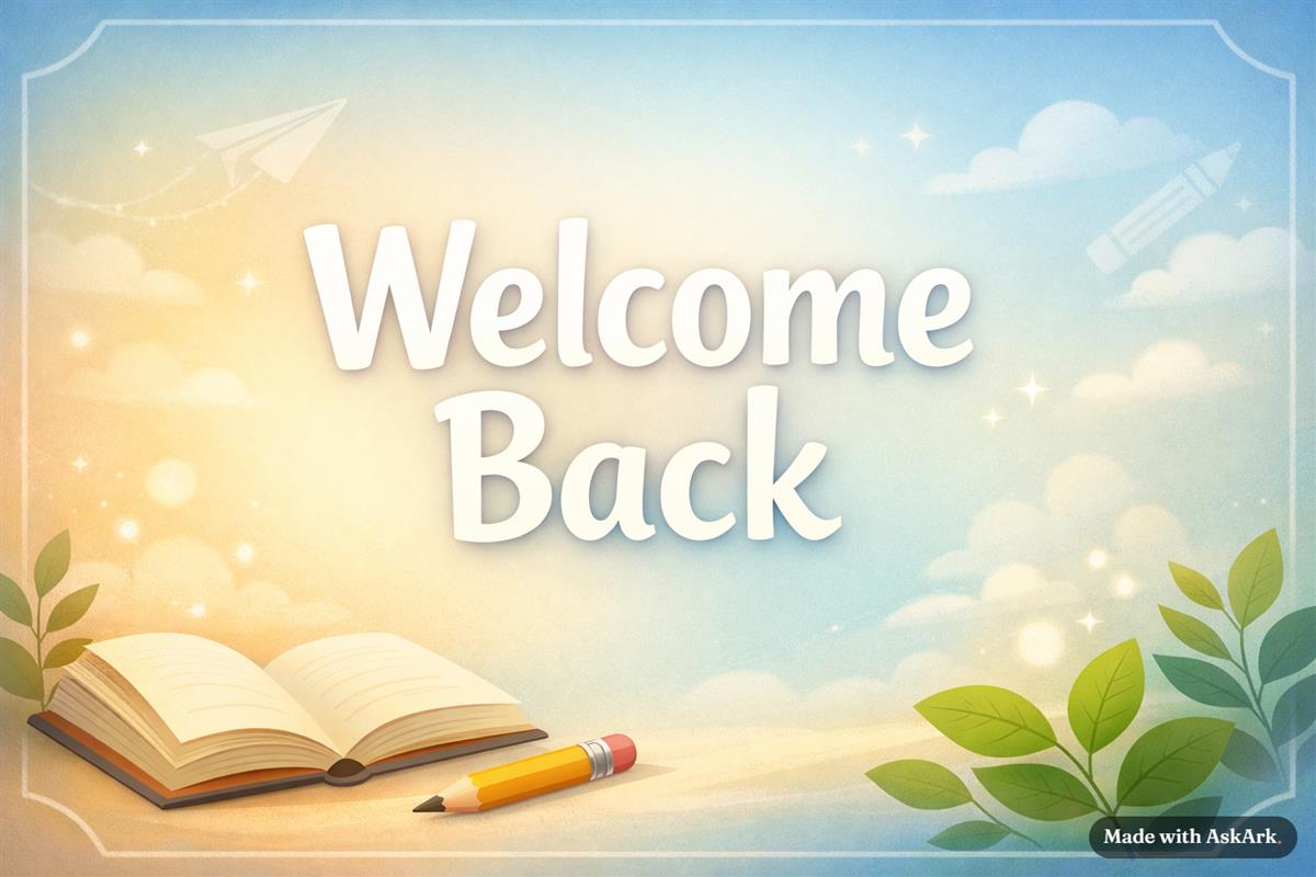 Welcome Back - Reminder of return dates/times