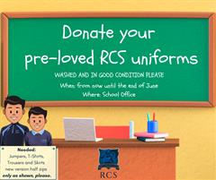 Donations of Pre-Loved RCS Uniforms Gladly Accepted!
