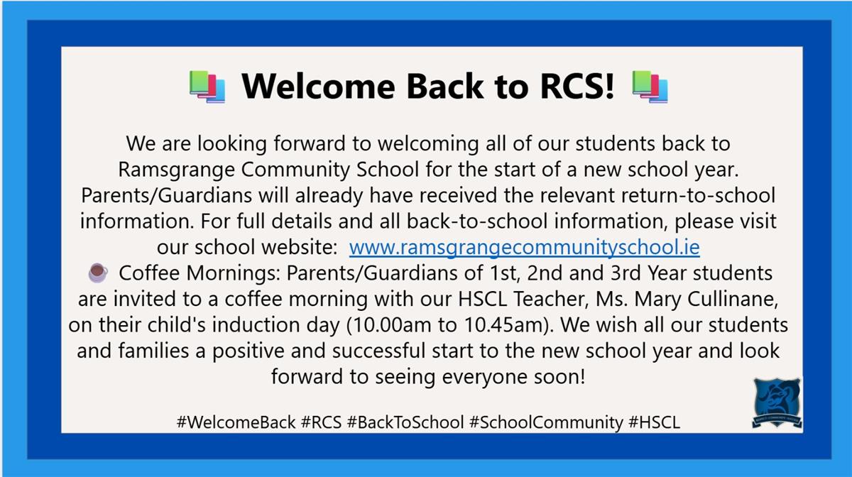 Return to School Notice