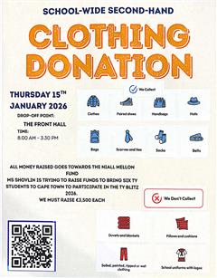 Clothing Clean out for January? Donate to our Clothing Collection!