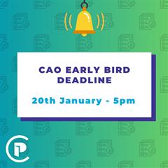 Attention all 6th Years! CAO EARLY BIRD DEADLINE APPROACHING.