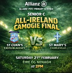 Saturday is fast approaching, best of luck to our Senior Camogie Team in the All-Ireland Final