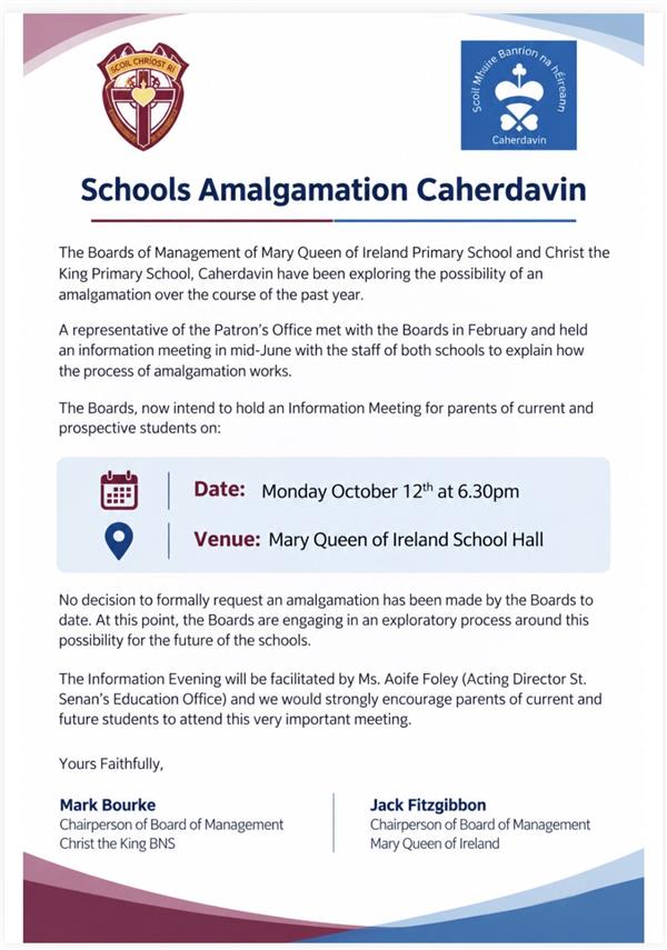 Parent Info Meeting - Amalgamation