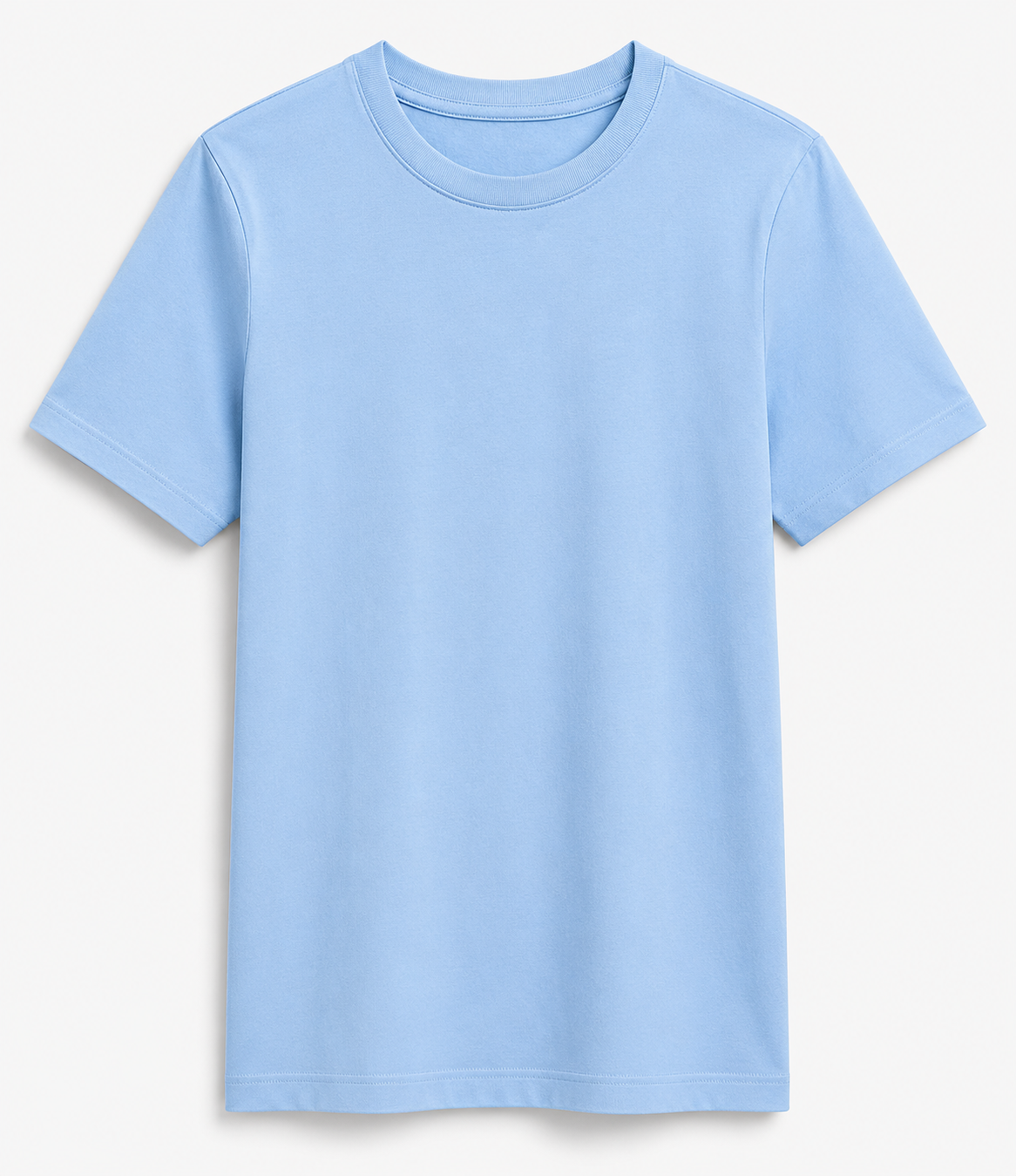 Light blue round neck T-shirt