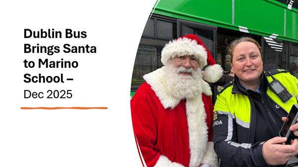 Dublin Bus and Santa in Marino School