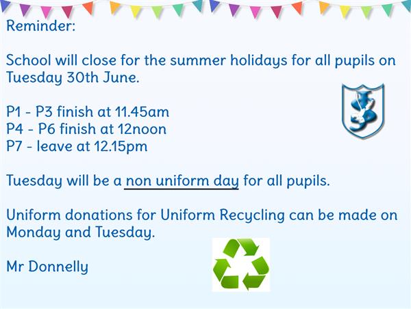 School Closing Arrangements/Non-Uniform Day