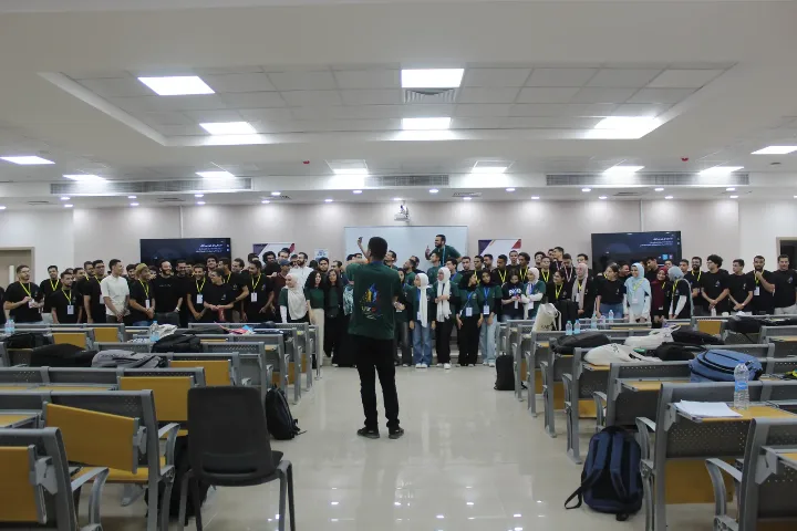 Contestants filling the UEPC contest hall