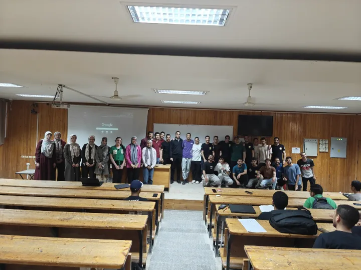 Newcomers gathered in a lecture hall on team formation day