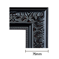 Claude black ornate frame corner