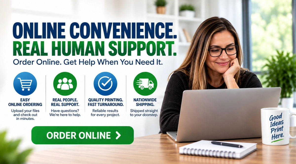 PKGraphics Online Printing with Real Human Support and Nationwide Shipping
