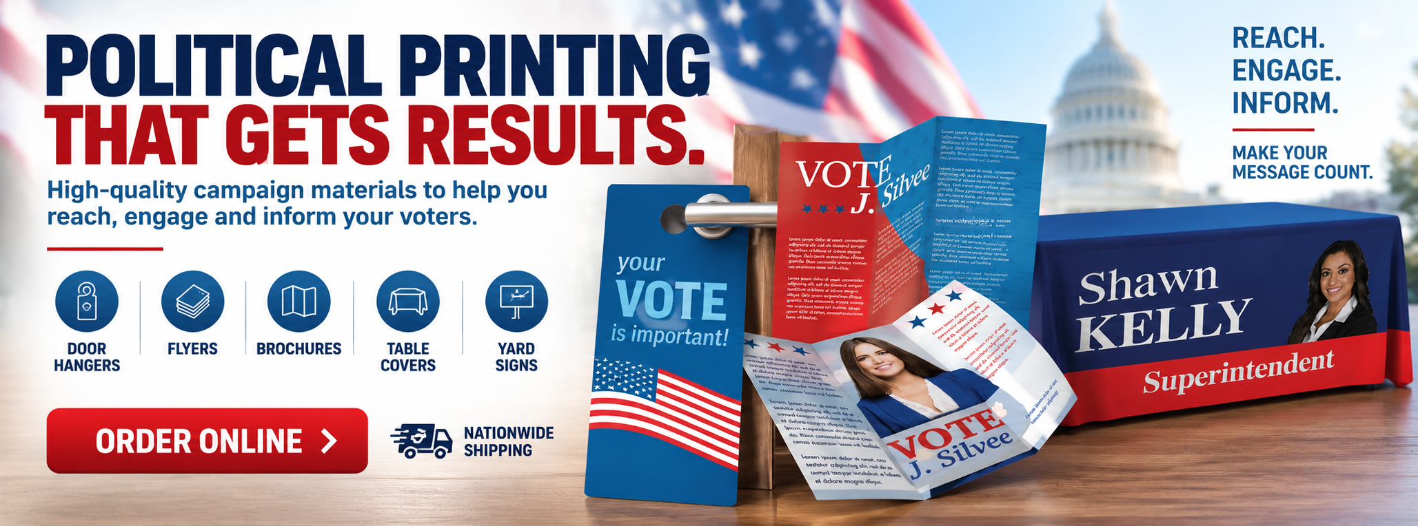 Political Printing for Campaigns, Candidates and Organizations