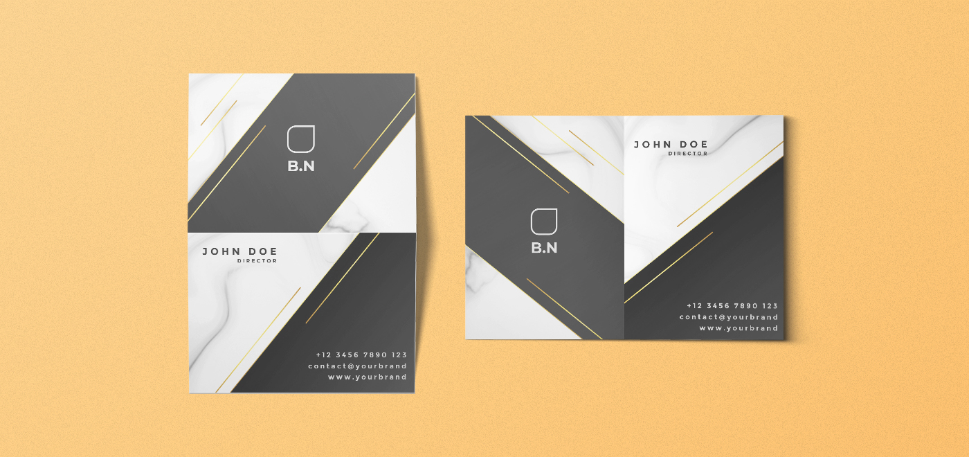 fold over business card template