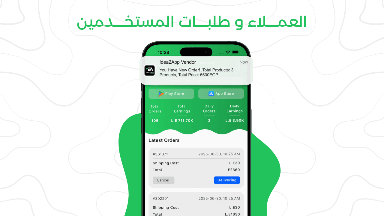 Customers & User Orders
