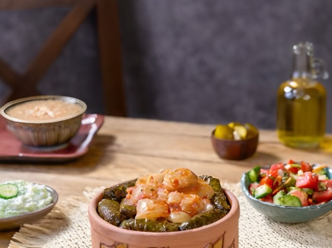 طاجن ورق عنب بالكوارع