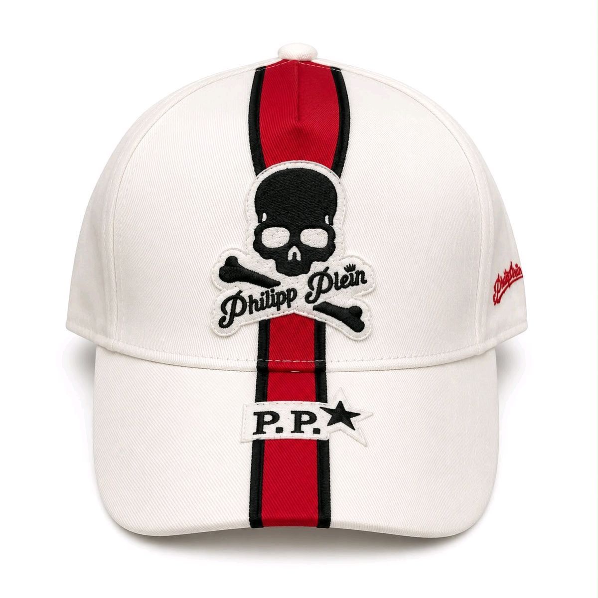 PP Skull Cap – White / Red