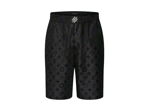 LV - Monogrami Moire JacquardSilk Shorts