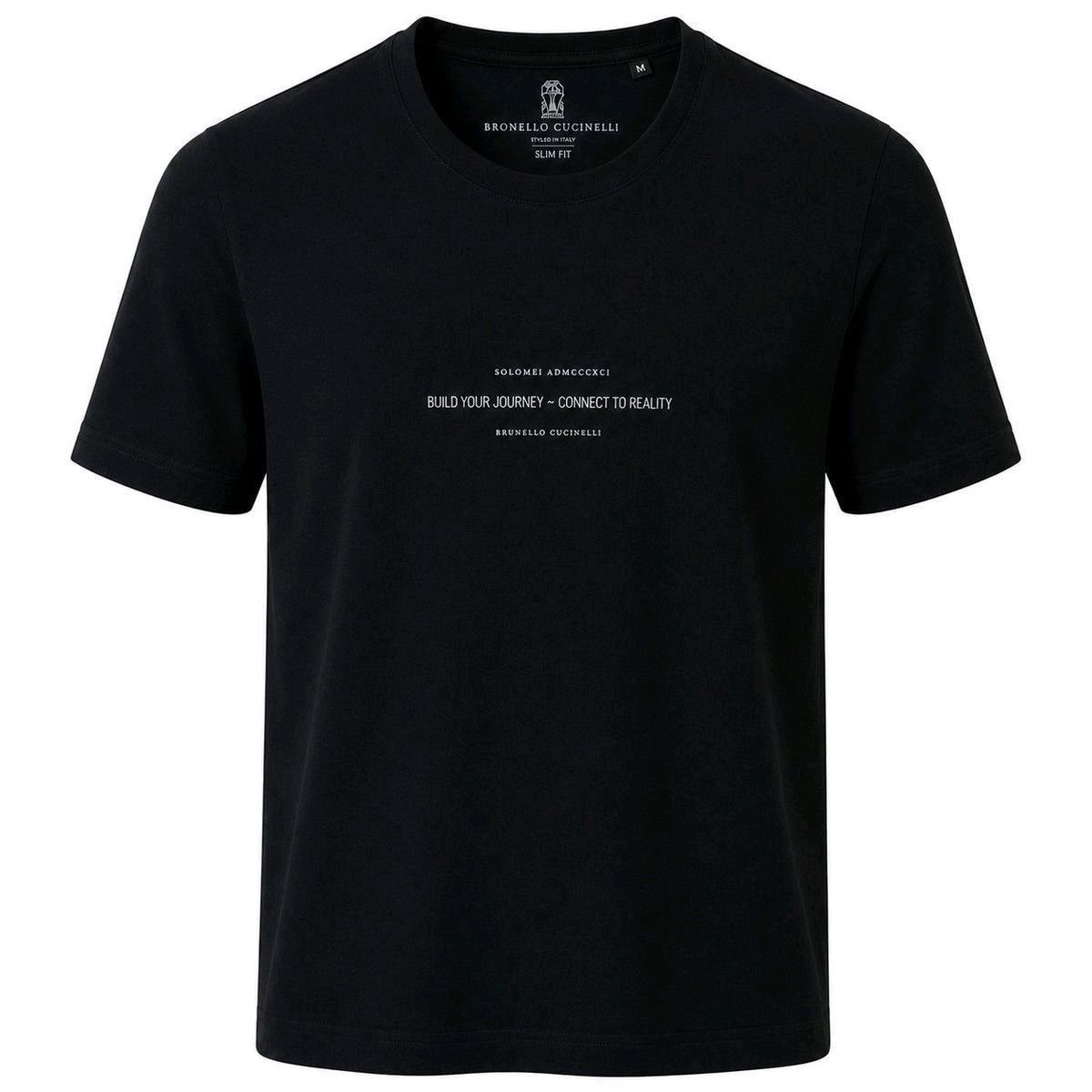 Brunello Cucinelli Slim Fit Printed T-Shirt – Black