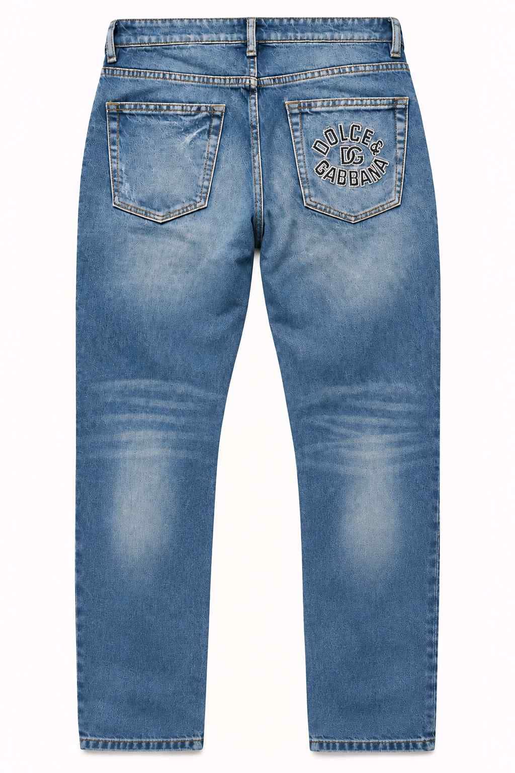 Dolce&Gabanna Riven Washed Straight-Leg Jeans
