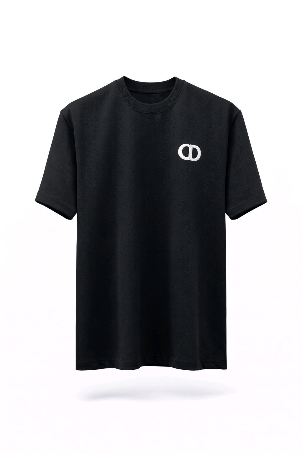 DIOR CD letter-embroidered round collar short sleeves