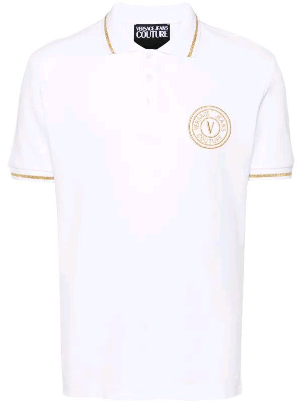 Versace Jeans Couture logo-embroidered cotton polo shirt