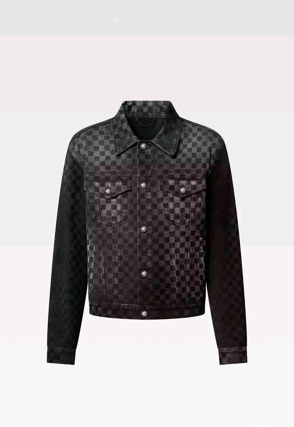 Flocked Denim Trucker Jacket