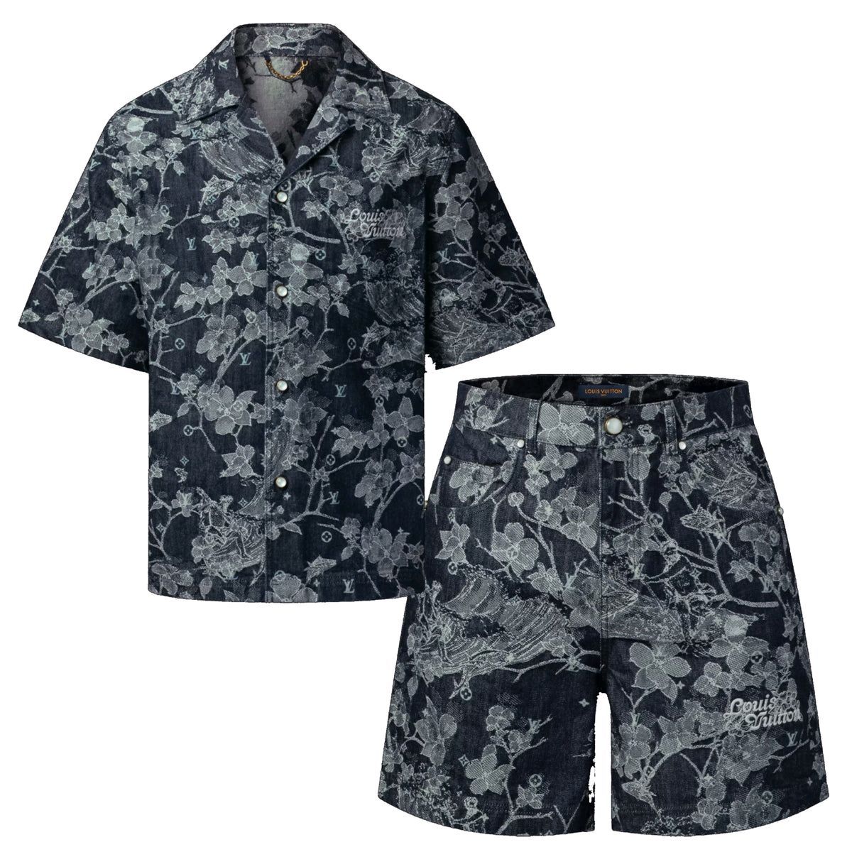 Louis Vuitton Jacquard Denim Full Set (Top + Bottom)