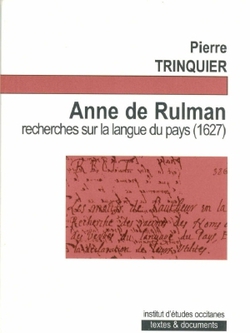 Anne de Rulman, recherches sur la langue du pays (1627)