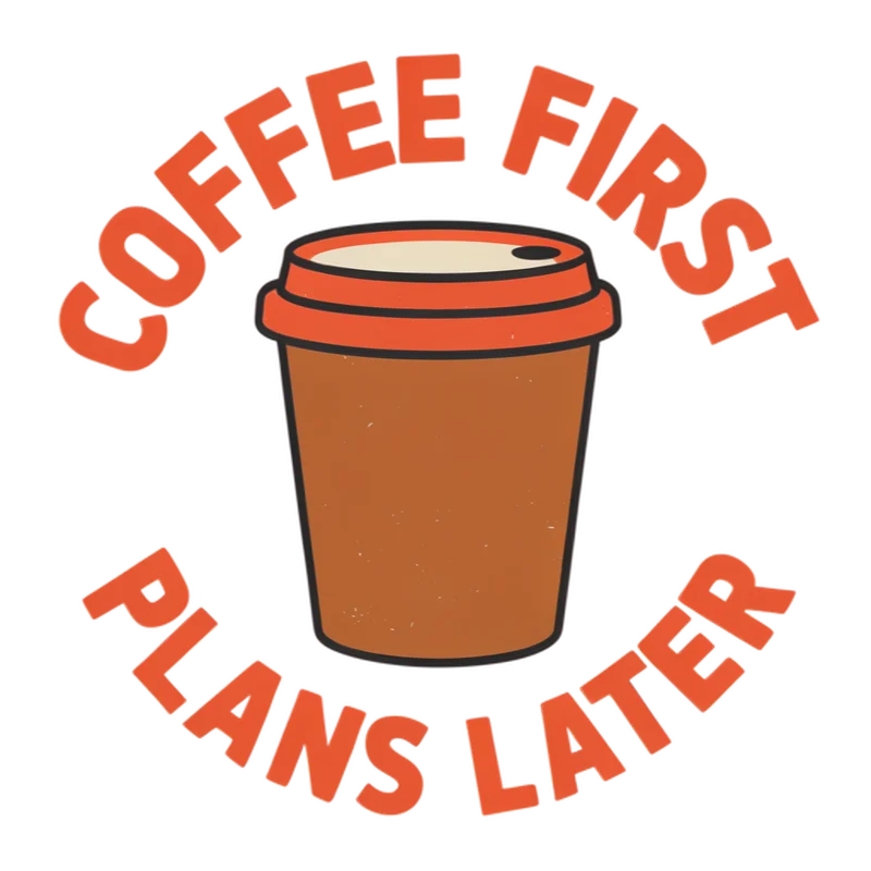 The edited design: the same lettering, colors, and layout, with the handle removed so the cup reads as a handleless takeaway cup.