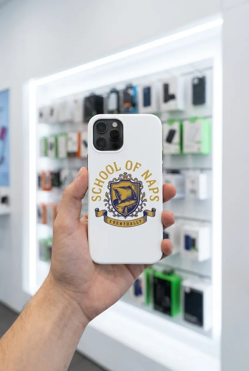 White phone case mockup