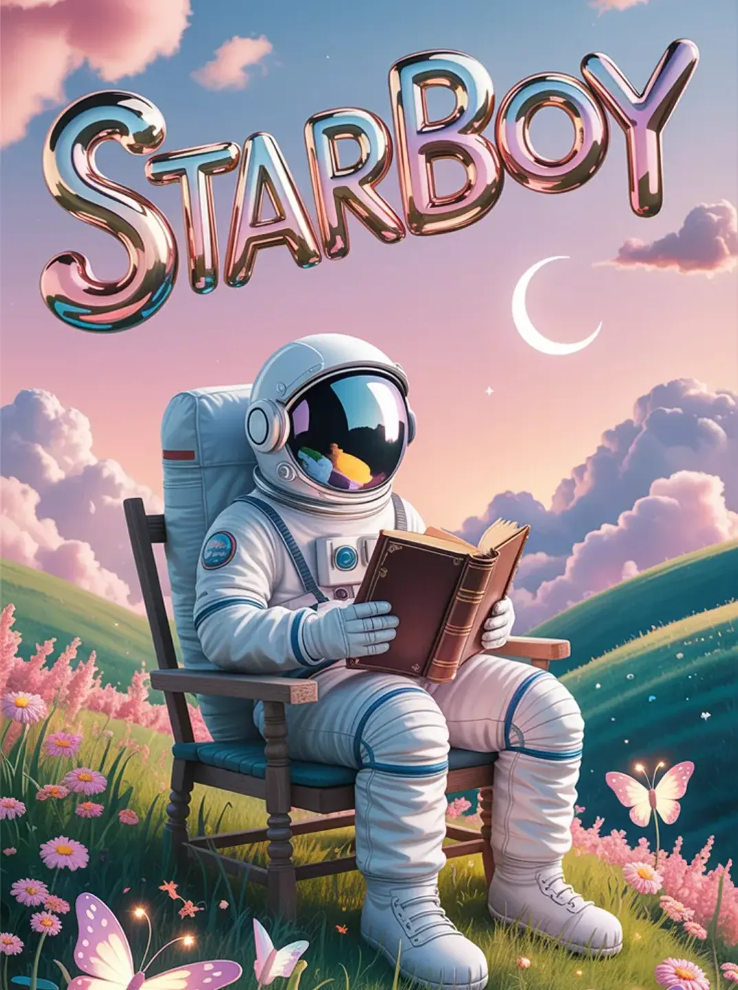 Astronaut reading