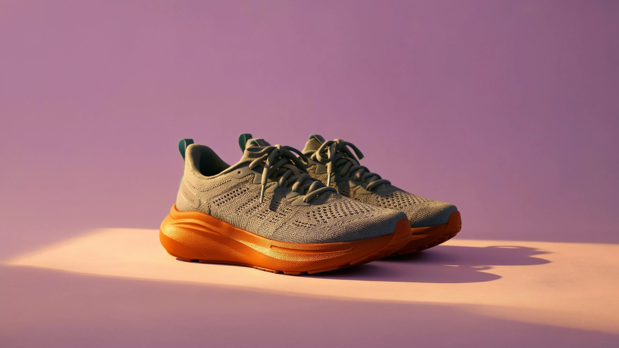 Knit running shoes