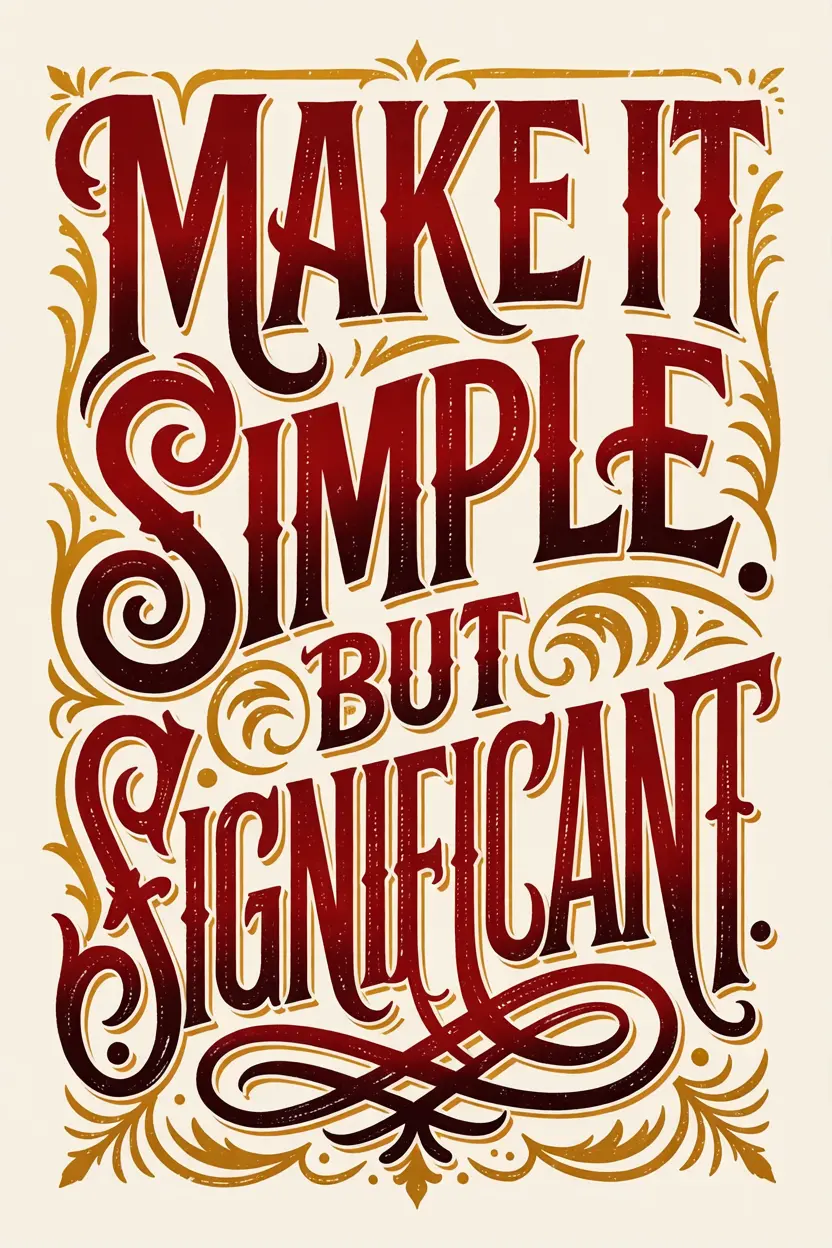 Make It Simple But Significant typographic poster