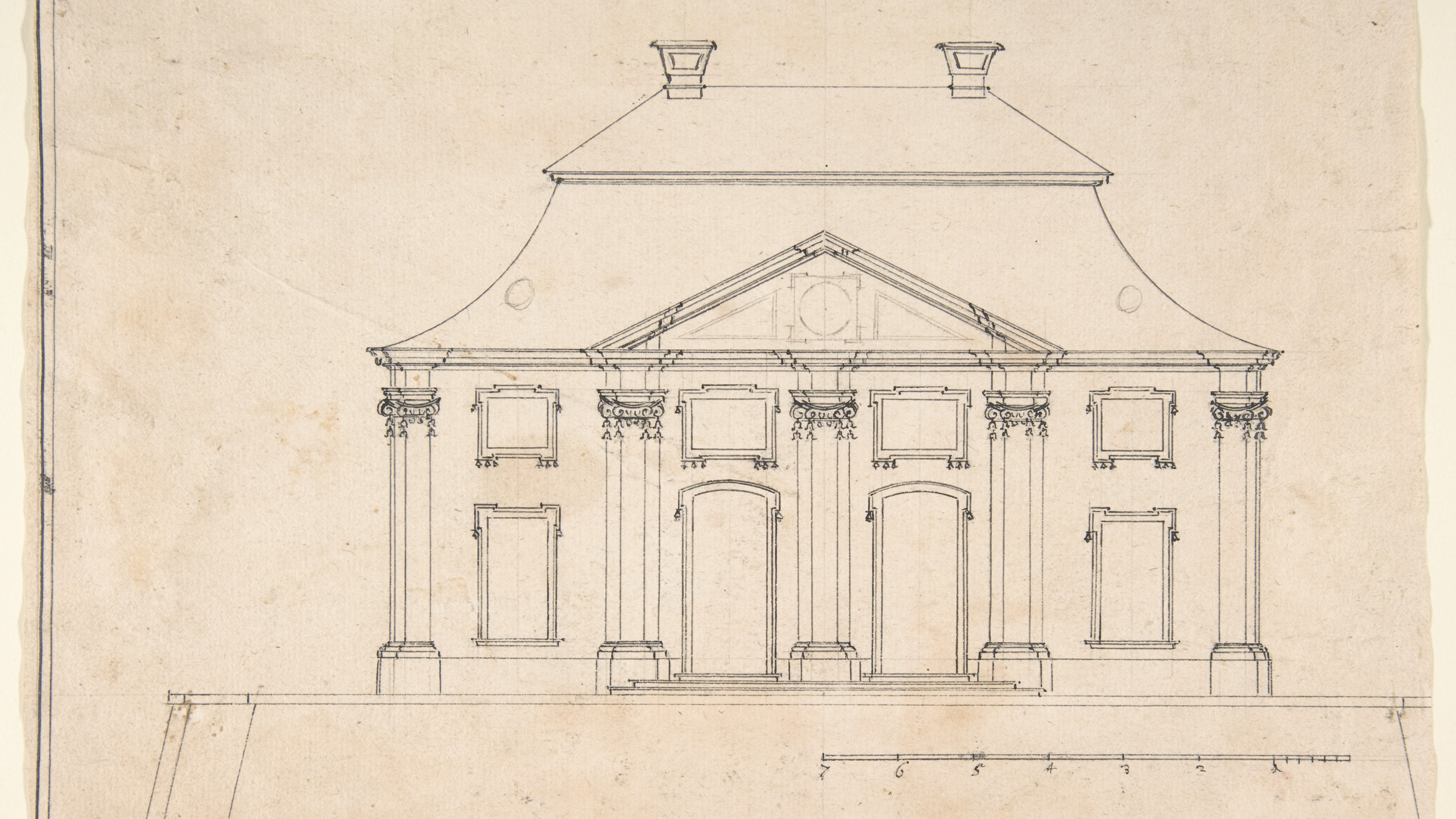 Hand-drawn elevation to photoreal render: original image