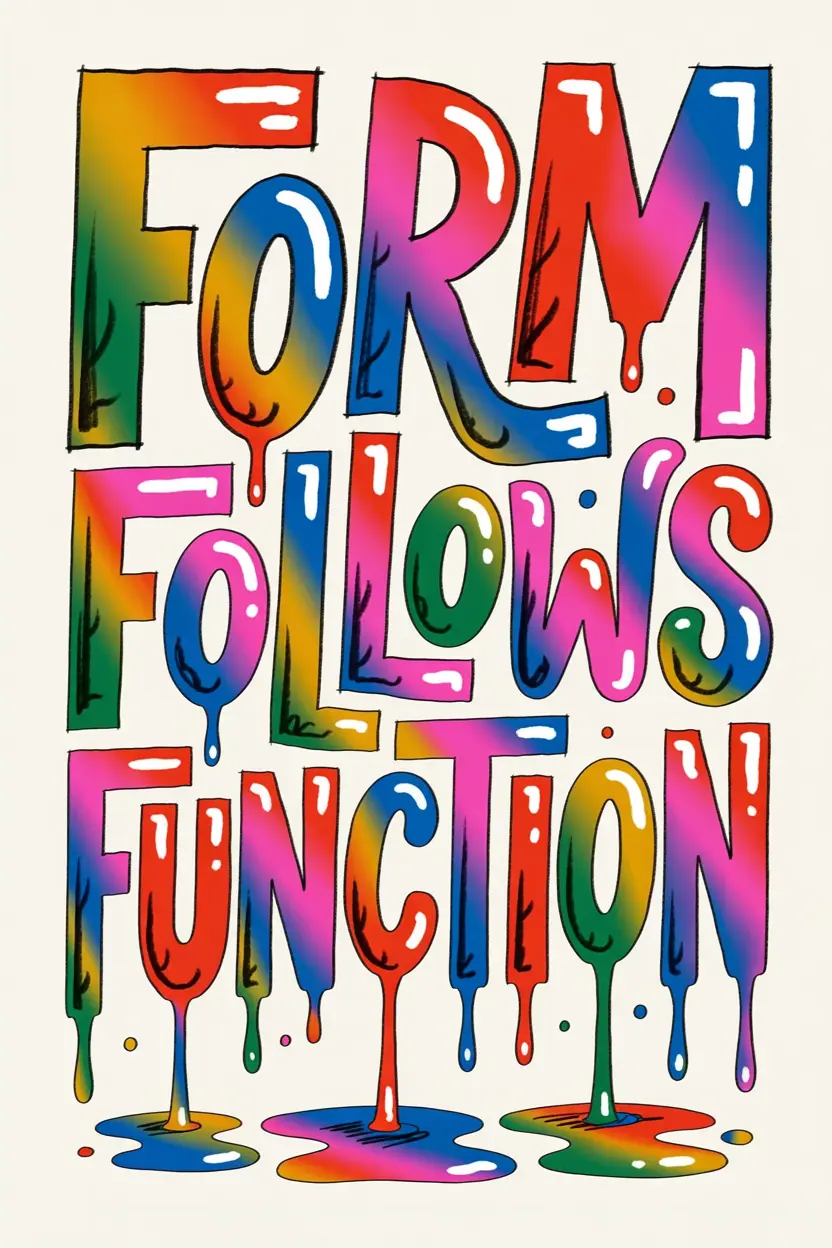 Form Follows Function typographic poster