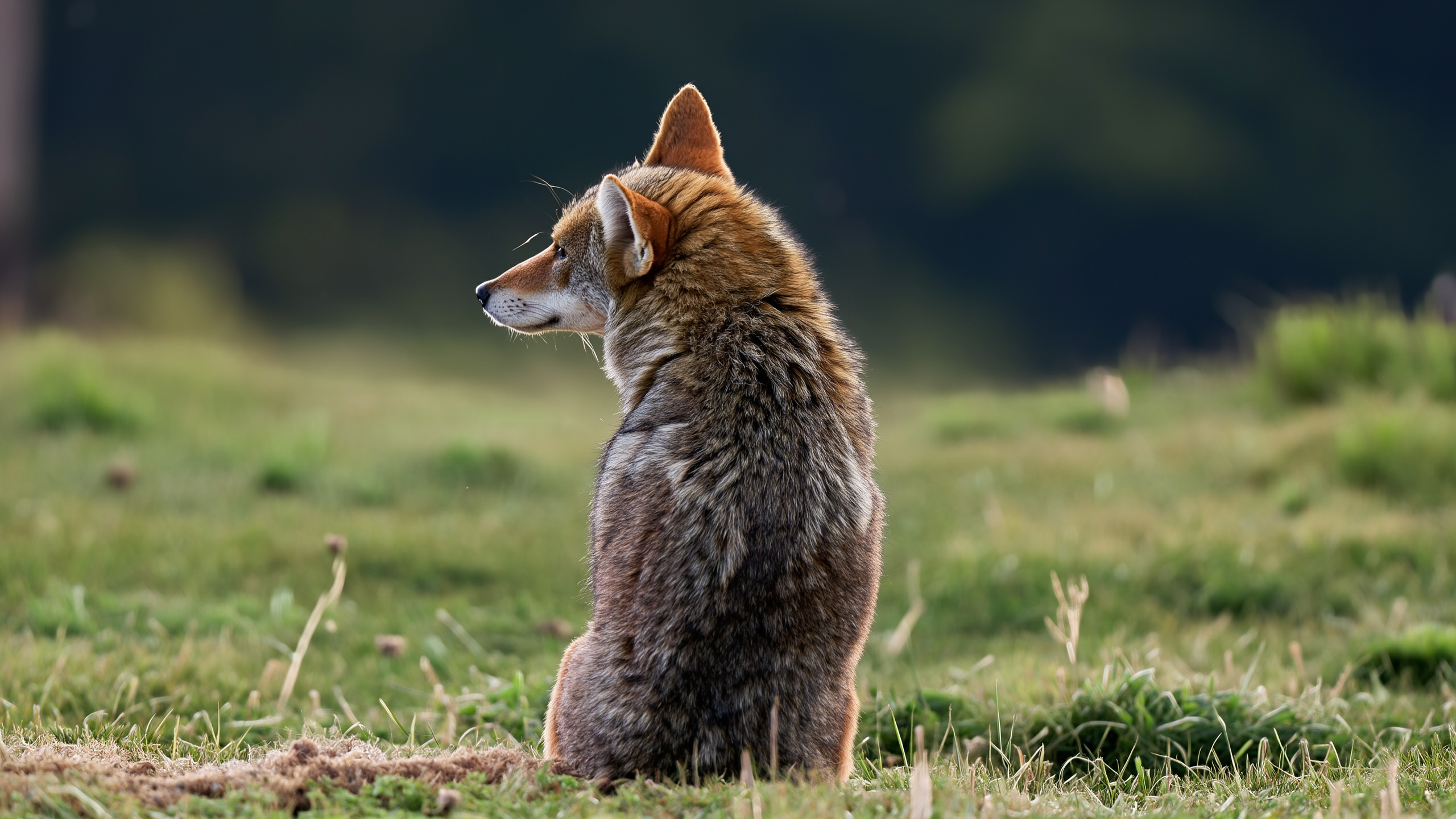 Coyote in a meadow