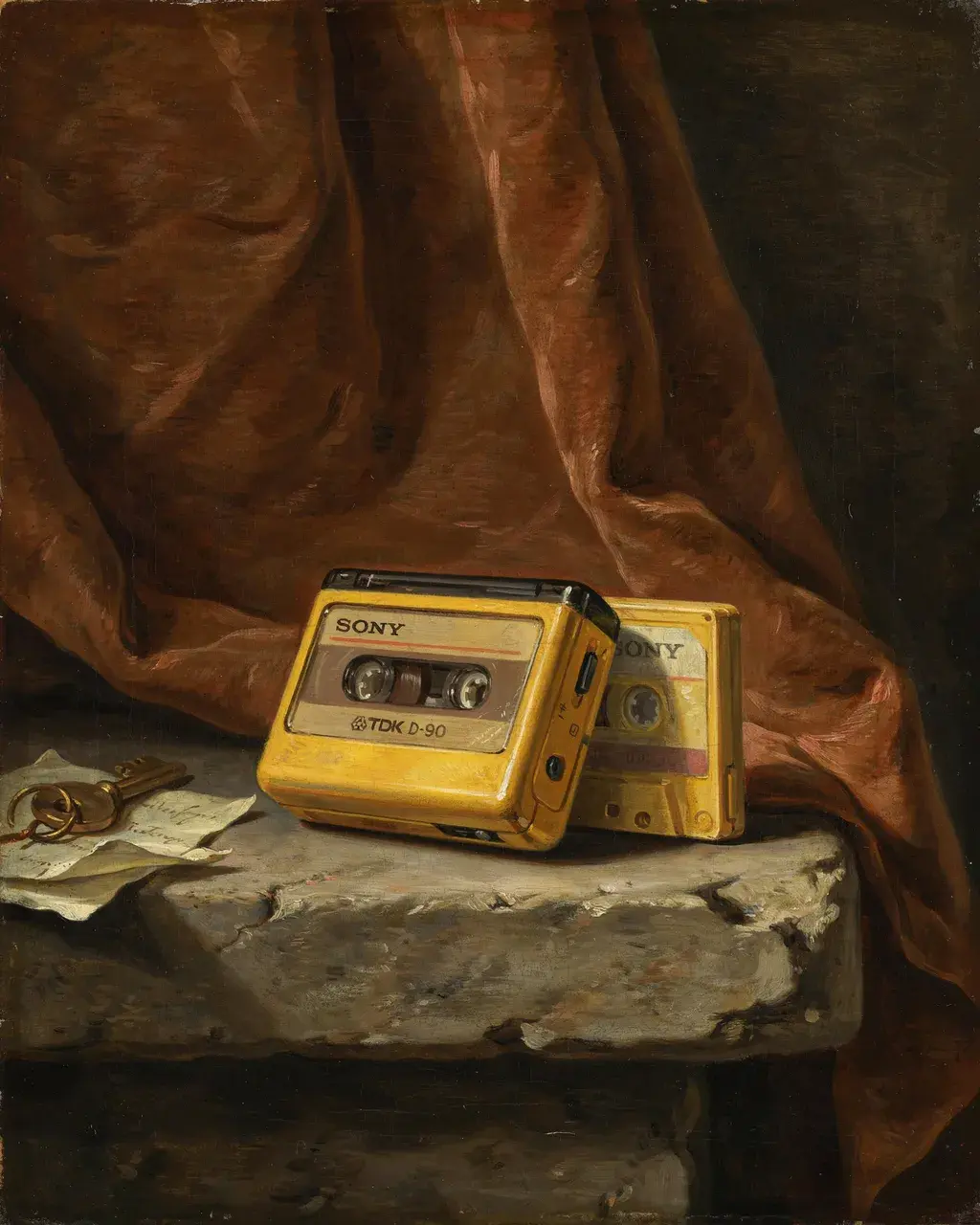 17th-century Flemish Golden Age oil still life rendered with authentic glazing technique and Vermeer's domestic palette.