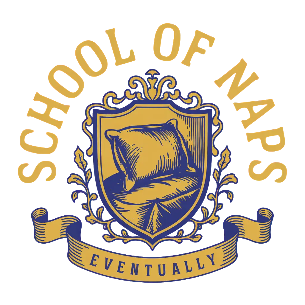Vintage academic crest featuring ornate heraldic detail