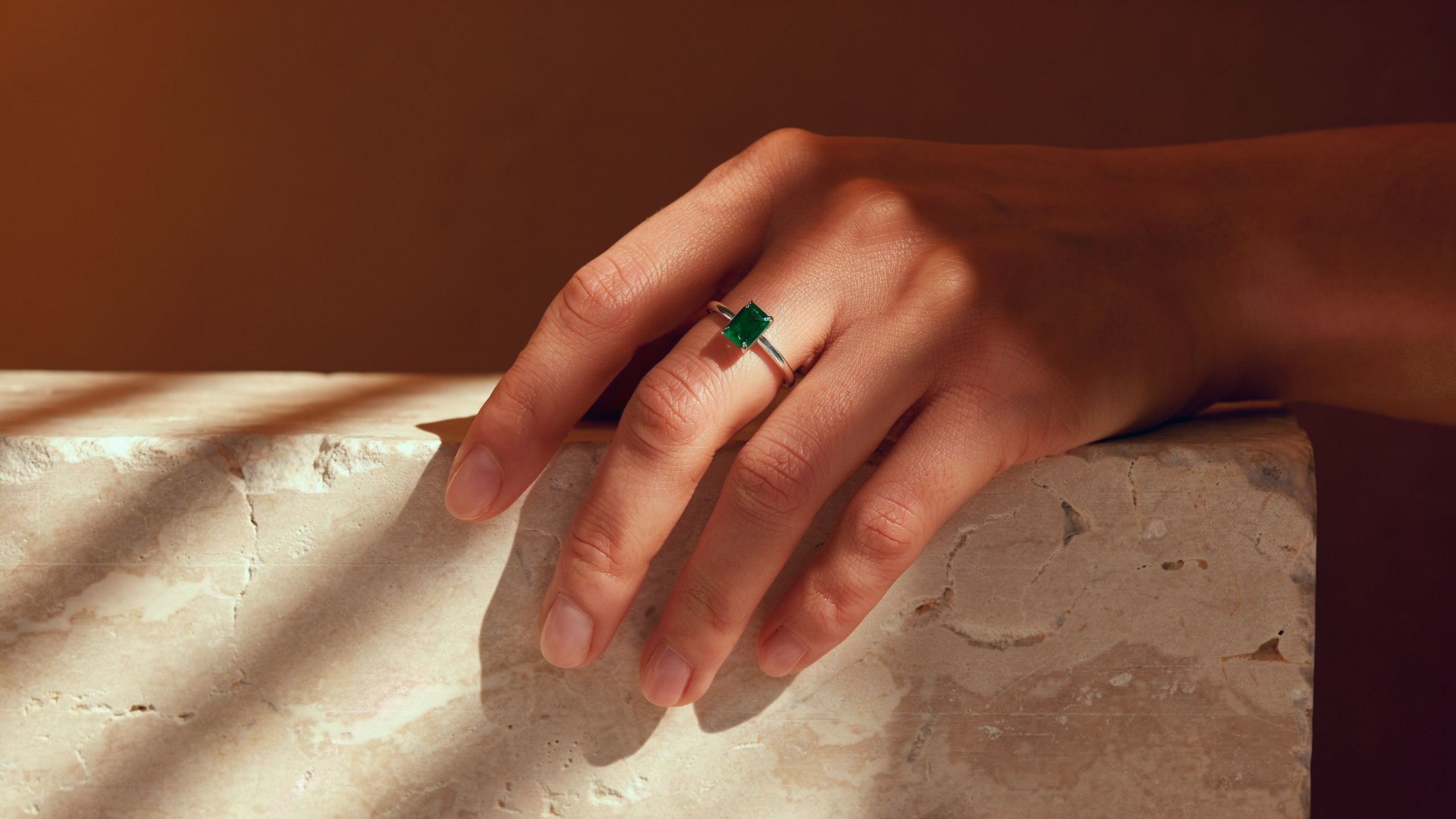 Emerald-cut solitaire