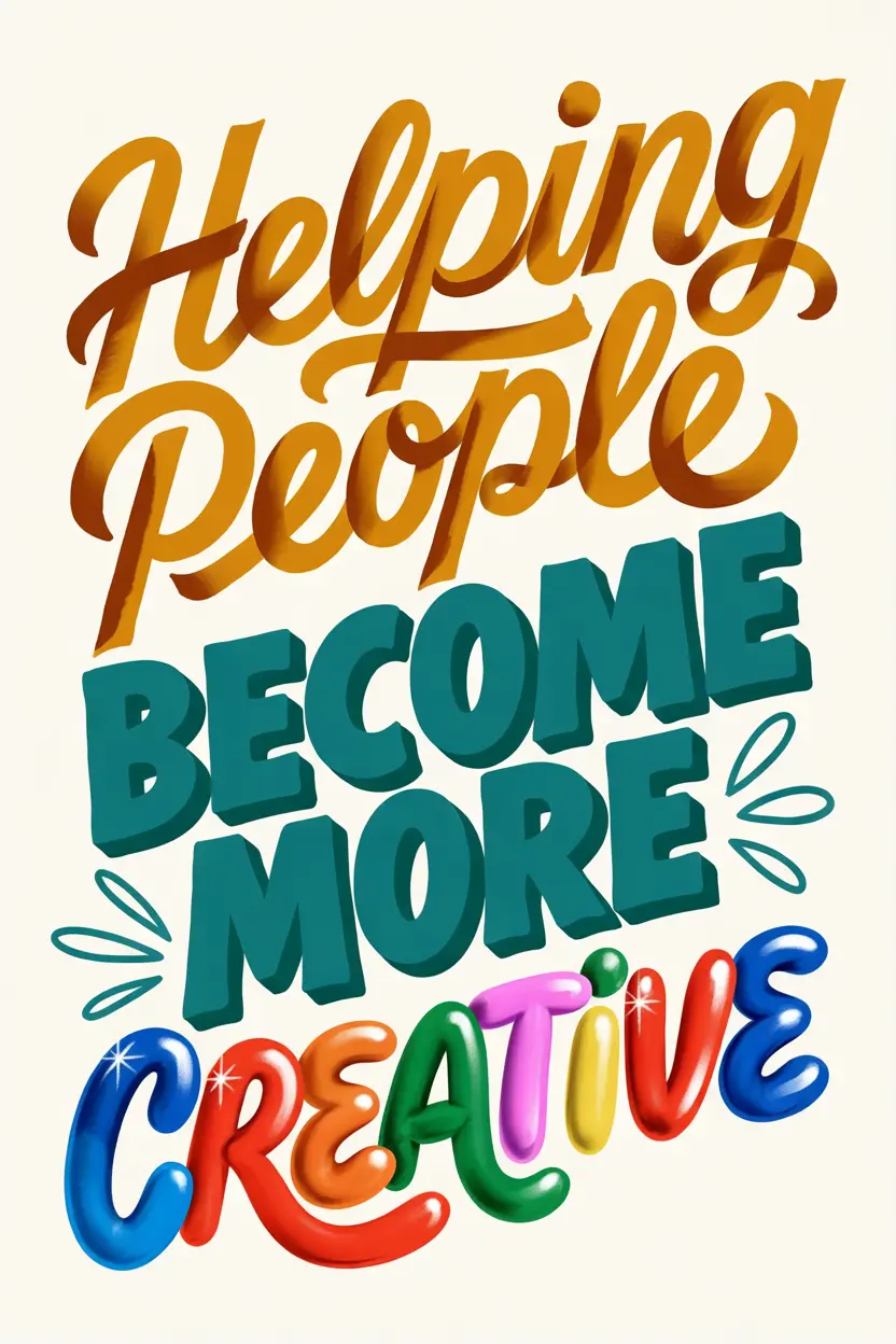 Helping People Become More Creative typographic poster