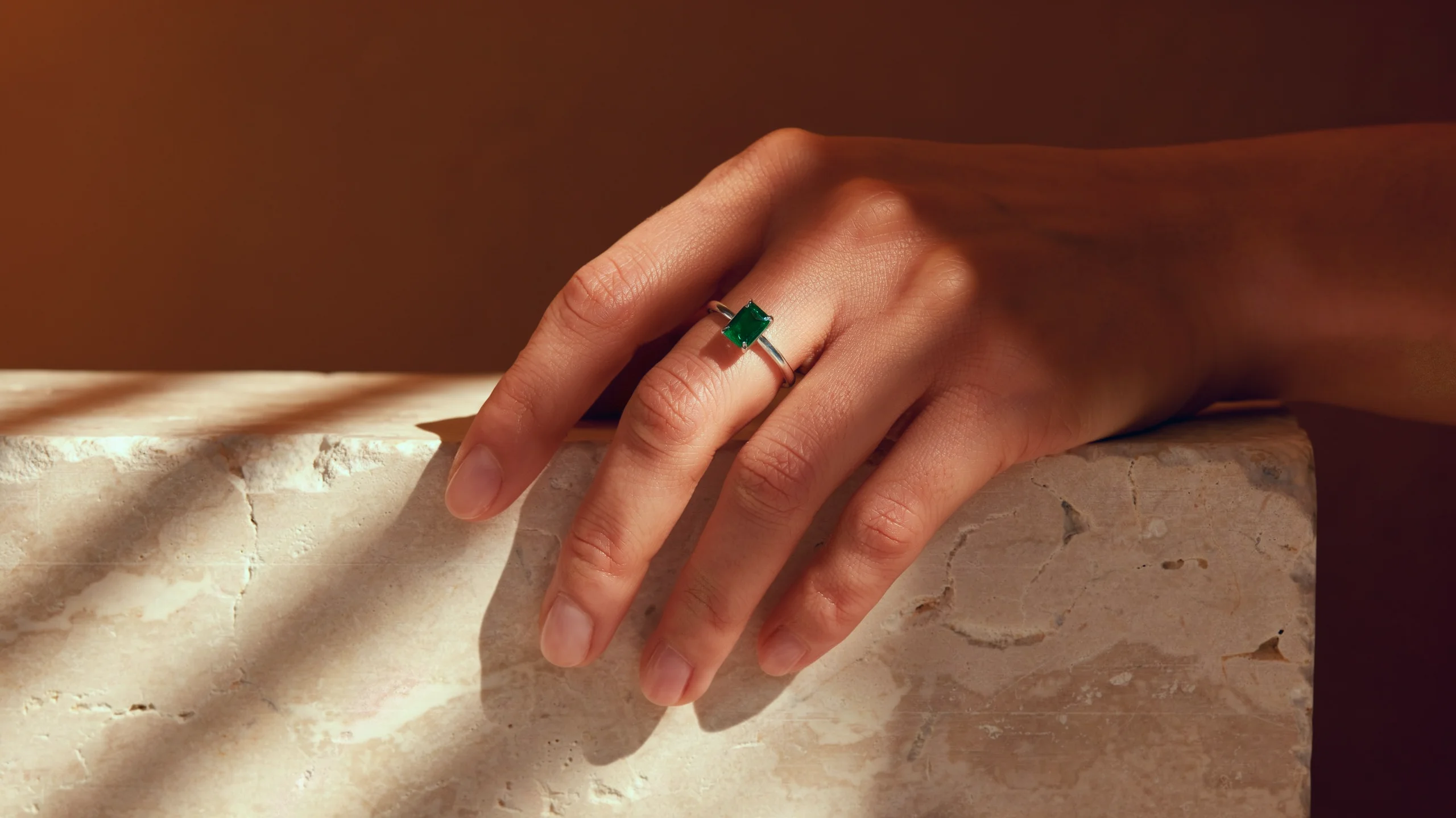 Emerald-cut solitaire
