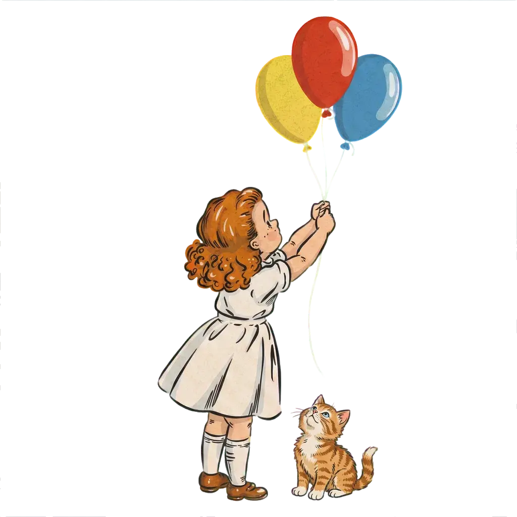 Edit 2: added a kitten at her feet