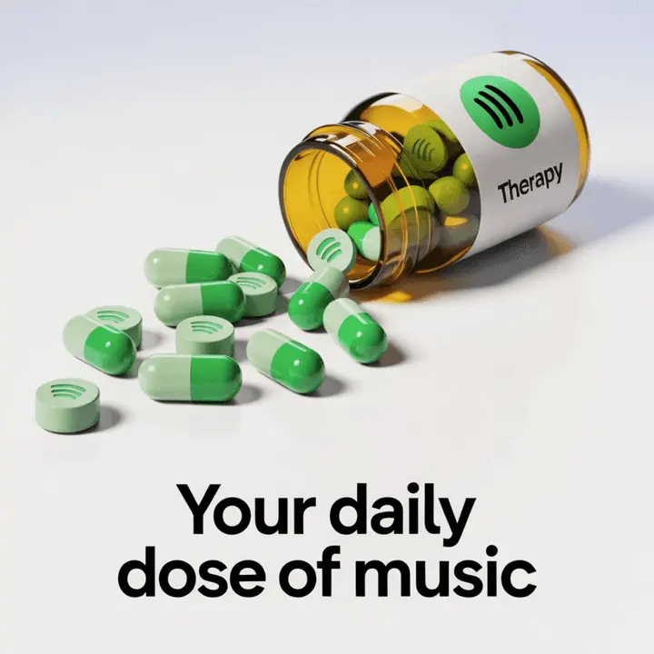 Spotify Your daily dose of music poster