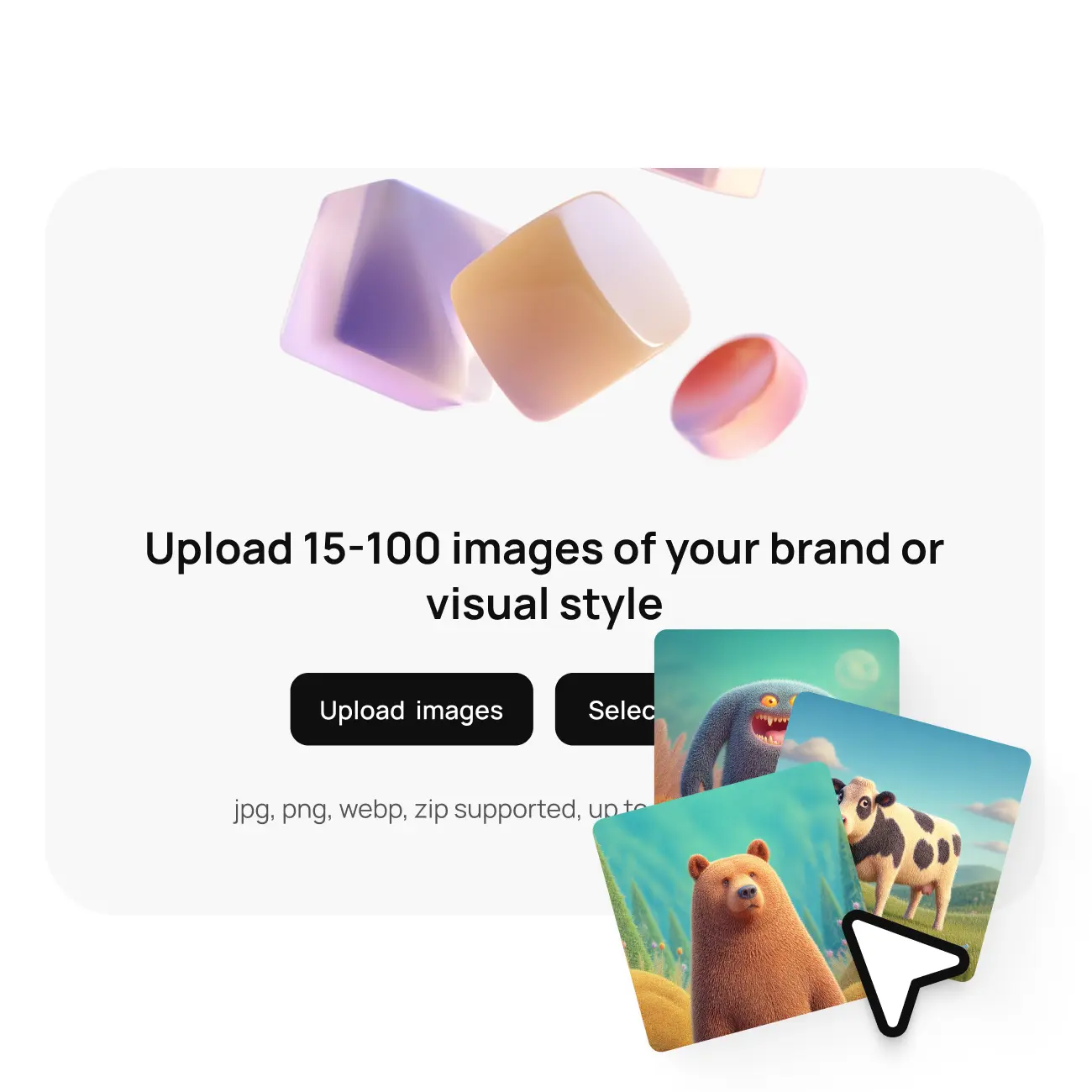Upload. Train. Generate.