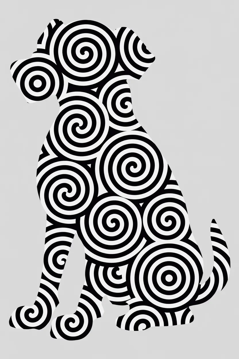 Swirling dog optical illusion