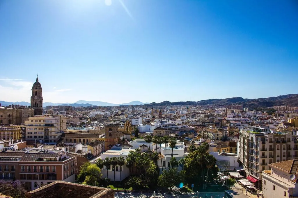 Vue aérienne de Malaga