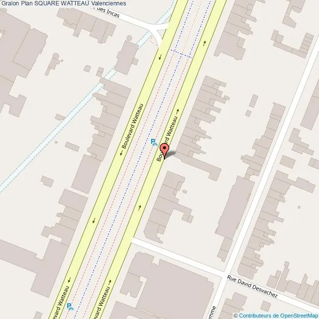 Carte boulevard Watteau Valenciennes