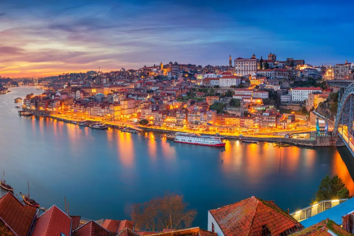 Vue aérienne de la ville de Porto 