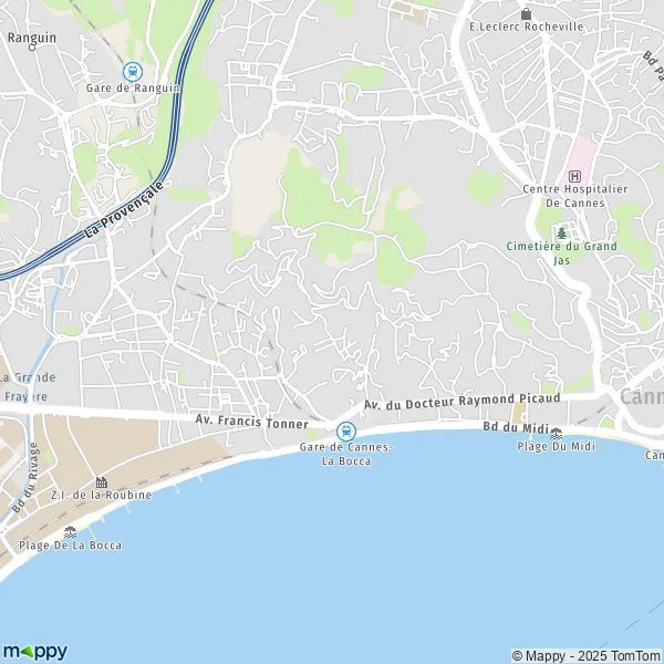 Carte quartier de la Bocca 